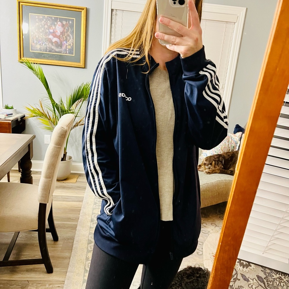 Blue Adidas Sweat Suit Jacket